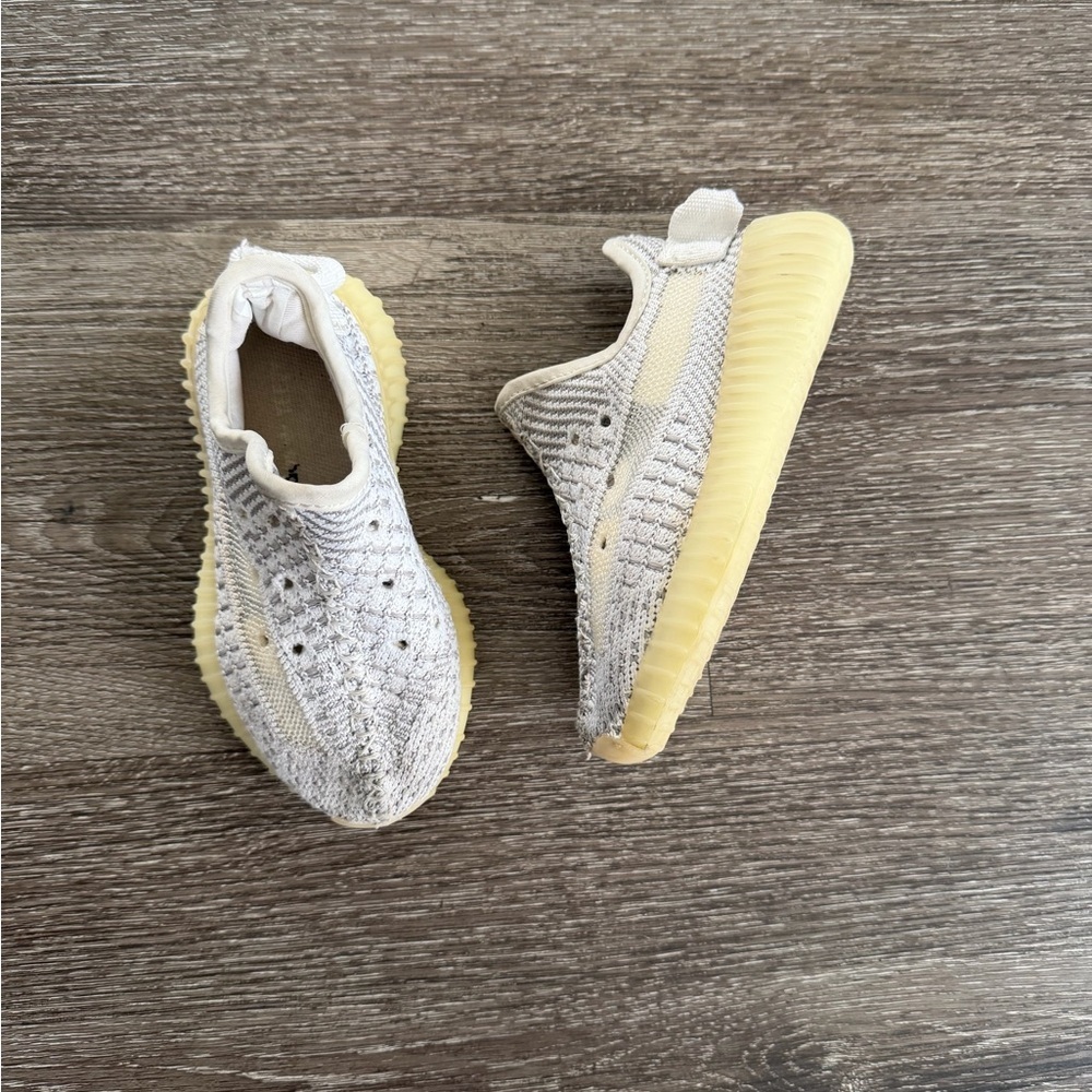 Adidas Cream and White Knit Sneakers